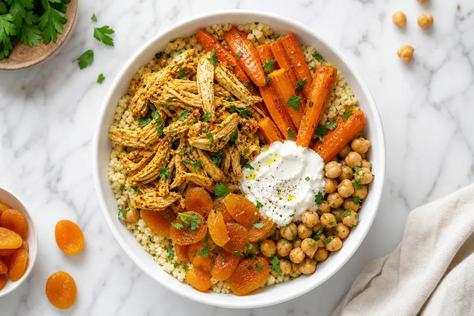 Moroccan Chicken & Apricot Couscous — finished dish